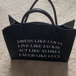Black faux bag